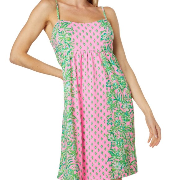 Lilly Pulitzer Dresses & Skirts - Lilly Pulitzer Libra Dress Pink Shandy Oh Diamond Girl Sun Dress sz Large